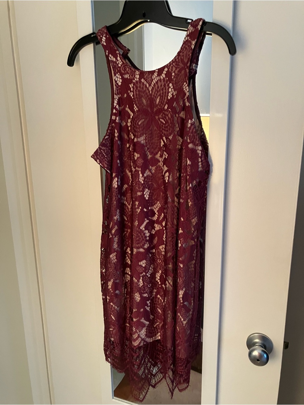 Express Burgundy Lace Dress